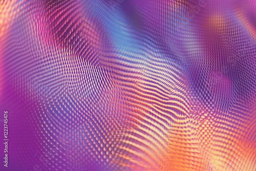 Vivid holographic wallpaper with violet and iridescent hues