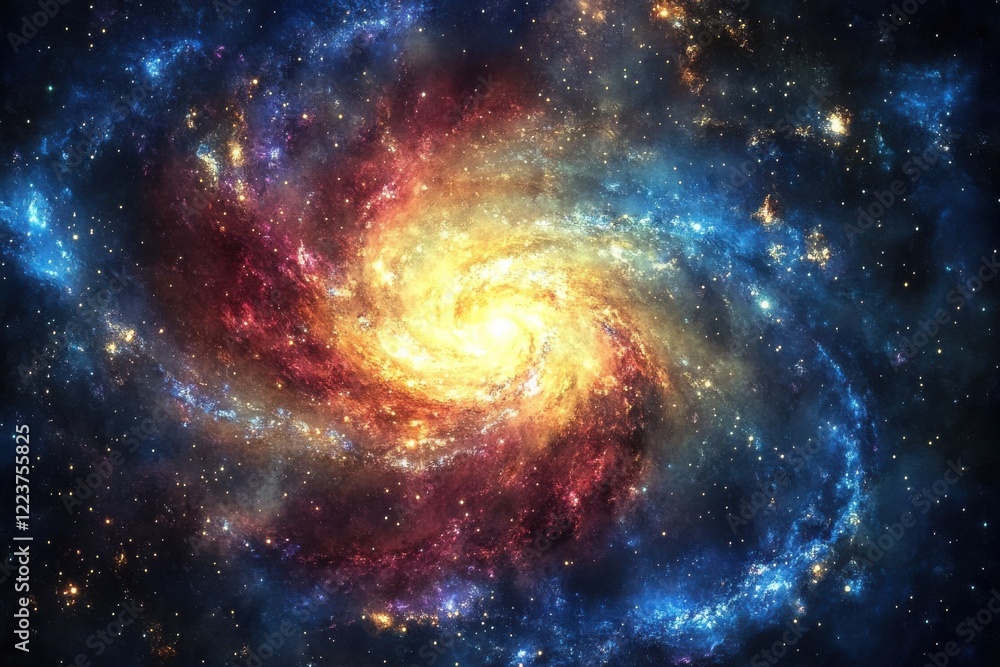 Fototapeta premium Galaxy Background in Tetradic Colors with Viscous Texture