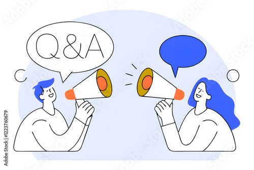 question and answer faq frequently asked questions asking and reply to solve problem help information solution or q and a session concept business people with question mark and lightbulb bubble. photo