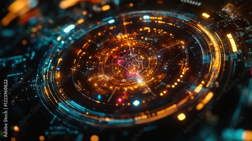 An artistic closeup of a computer interface featuring overlapping circles and connections that emit vibrant colors reflecting the multifaceted nature of AI in interpreting data relationships. An artistic closeup of a computer interface featuring overlapping circles and connections that emit vibrant colors reflecting the multifaceted nature of AI in interpreting data relationships.