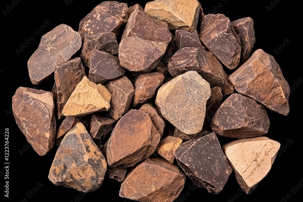 A pile of dark brown and light brown cocoa beans A pile of dark brown and light brown cocoa beans