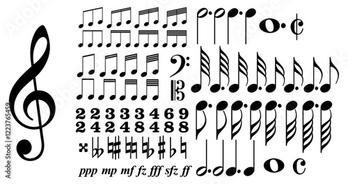 Music Silhouette Vector Pack graphic drawing illustration for stickers, streetwear, t-shirts, logos, print-on-demand, print, or branding