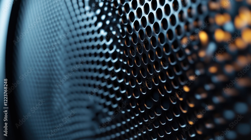 Abstract Metal Surface with Circular Perforations Abstract Metal Surface with Circular Perforations