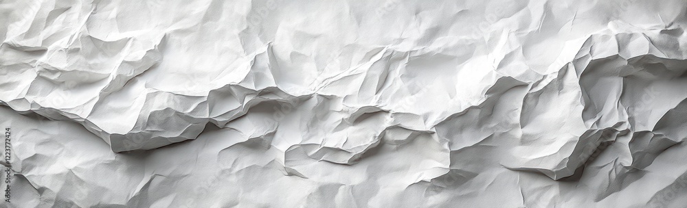 Crumpled White Paper Abstract Art Composition Texture Shadows Natural Lighting Crumpled White Paper Abstract Art Composition Texture Shadows Natural Lighting