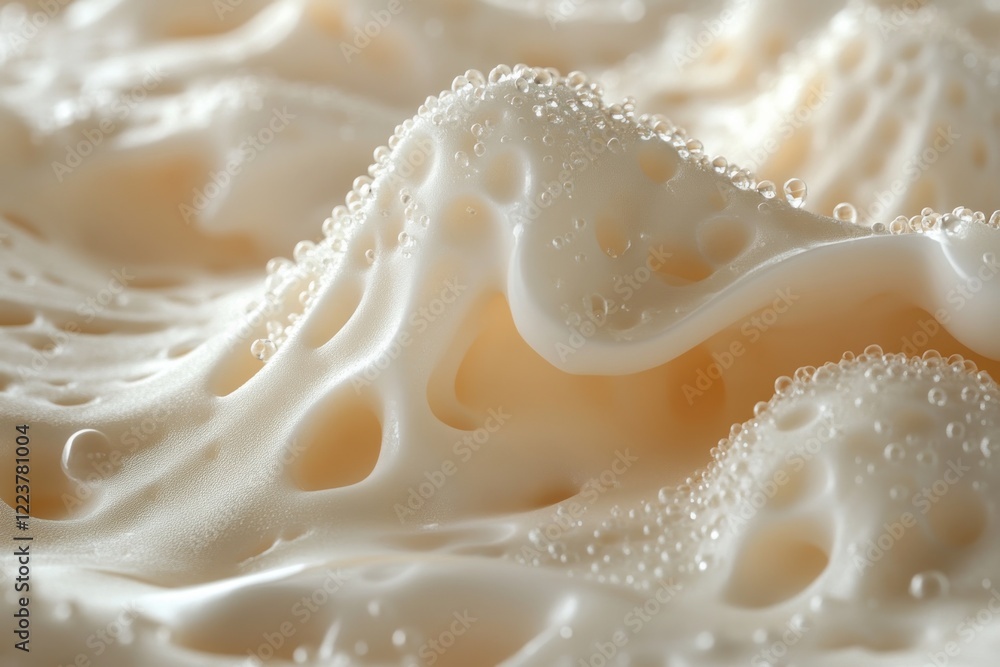 White Soap Foam Bubbles Texture Abstract Background with Soft Diffused Lighting and Water Droplets White Soap Foam Bubbles Texture Abstract Background with Soft Diffused Lighting and Water Droplets
