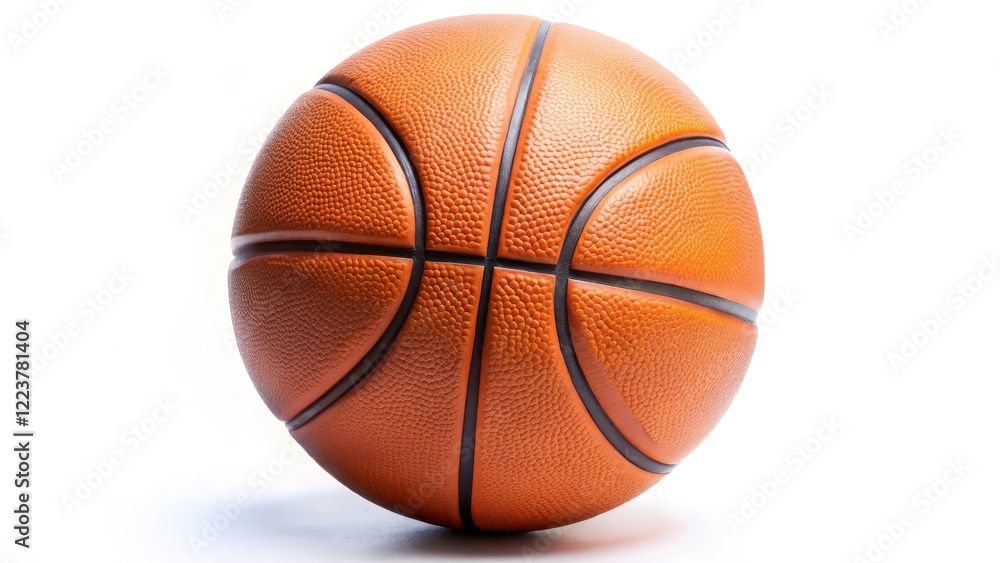 Fototapeta premium Orange Basketball on White Background
