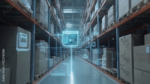 Modern Warehouse Inventory Management System Display