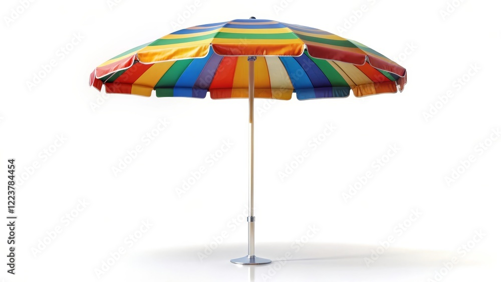 Obraz premium Colorful Striped Patio Umbrella