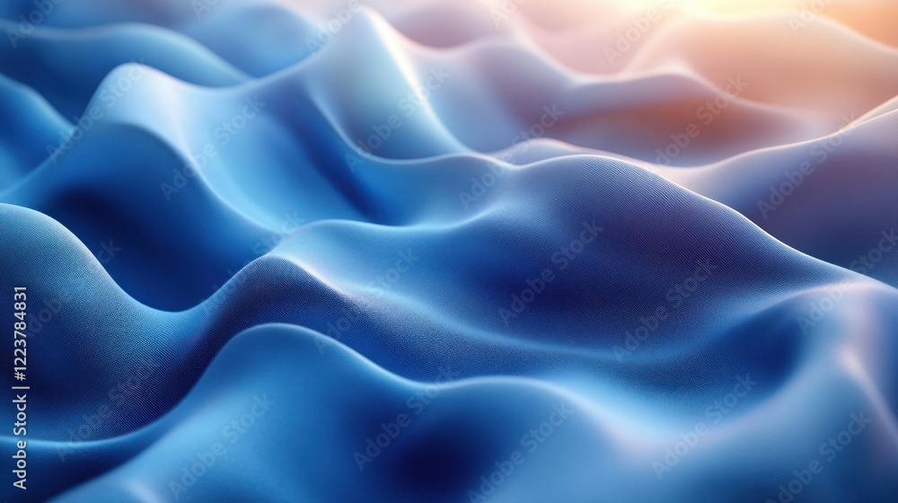 Minimalistic 3D Abstract Blue Shapes with Smooth Curves and Sharp Edges Minimalistic 3D Abstract Blue Shapes with Smooth Curves and Sharp Edges