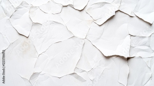 Wallpaper Mural Crumpled white paper texture background; design Torontodigital.ca