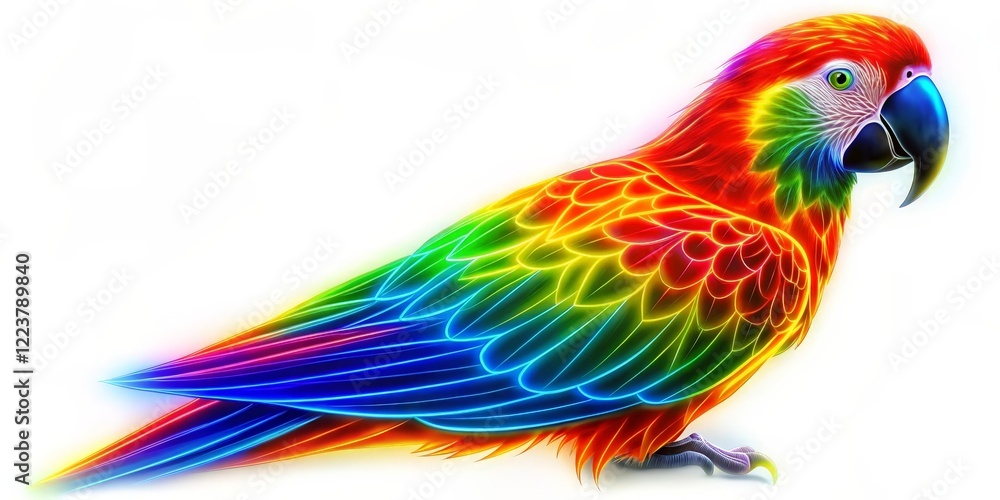 Obraz premium Vibrant Rainbow Macaw Parrot