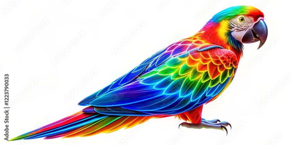 Fototapeta premium Vivid Rainbow Macaw Parrot