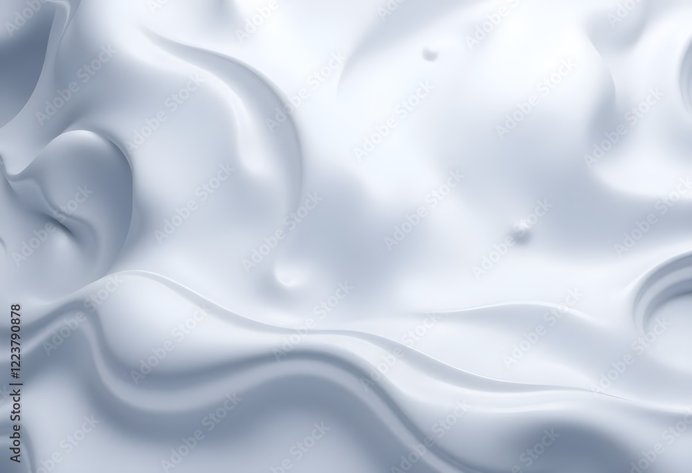 Obraz premium White Abstract Gradient Wavy Shape Futuristic Background, Wallpaper 3d rendering background, Growing Retro Wave Vector Background