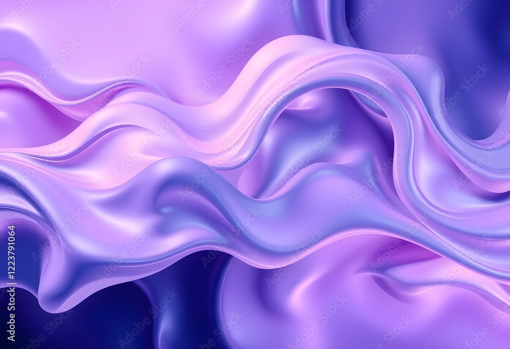 Obraz premium Abstract Gradient Wavy Shape Futuristic Background, Wallpaper 3d rendering background, Growing Retro Wave Vector Background