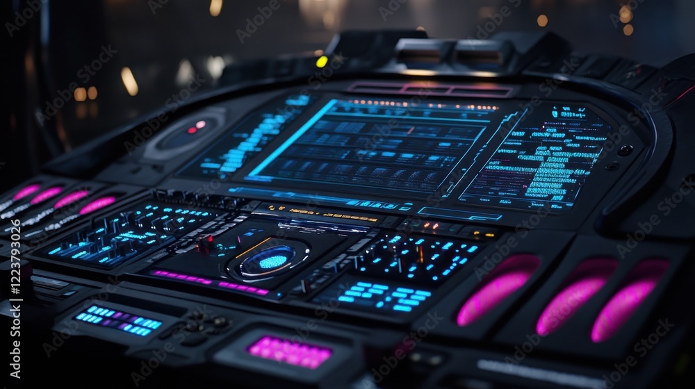 A control panel featuring MES software integration with production metrics highlighted. A control panel featuring MES software integration with production metrics highlighted.