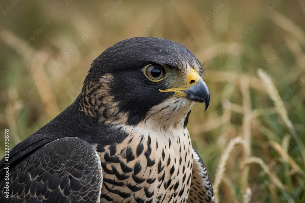 The peregrine falcon living in its natural habitat The peregrine falcon living in its natural habitat