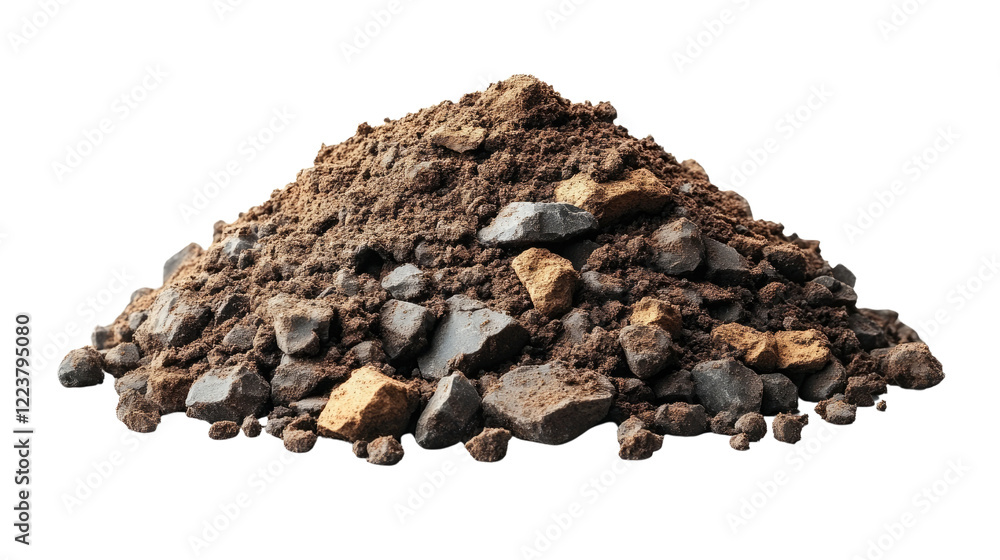 Soil and Gravel Mixture: A close-up image of a rich, dark soil and gravel mixture, perfect for landscaping and construction projects, ready to be used to build a strong foundation. Soil and Gravel Mixture: A close-up image of a rich, dark soil and gravel mixture, perfect for landscaping and construction projects, ready to be used to build a strong foundation.