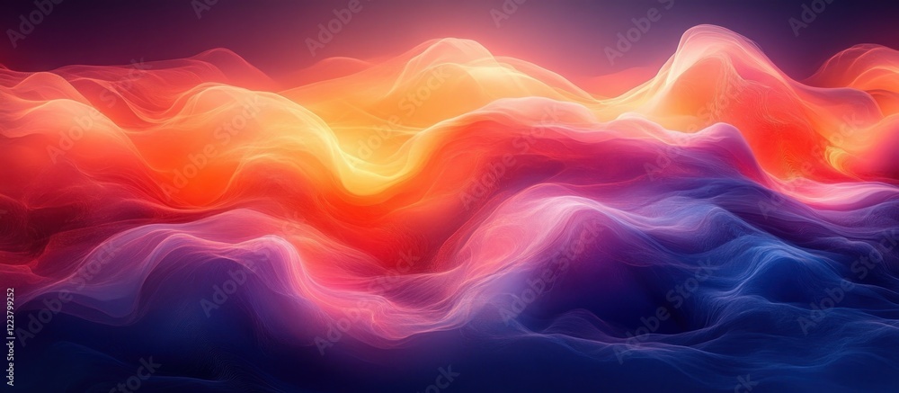 Abstract Gradient Background Deep Blue to Vibrant Orange Retro Design Smooth Colorful Poster Abstract Gradient Background Deep Blue to Vibrant Orange Retro Design Smooth Colorful Poster
