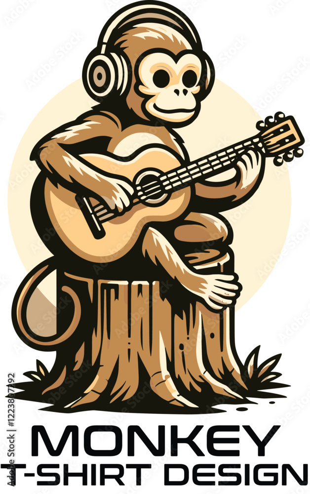Fototapeta premium Monkey Vector Logo Design