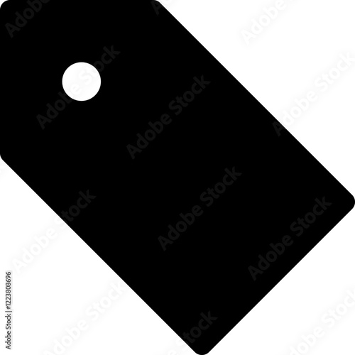 Tag glyph icon, flat style vector illustration