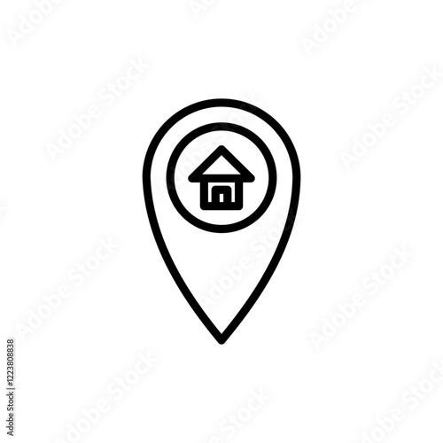 Address icon logo design. home location sign and symbol. pinpoint