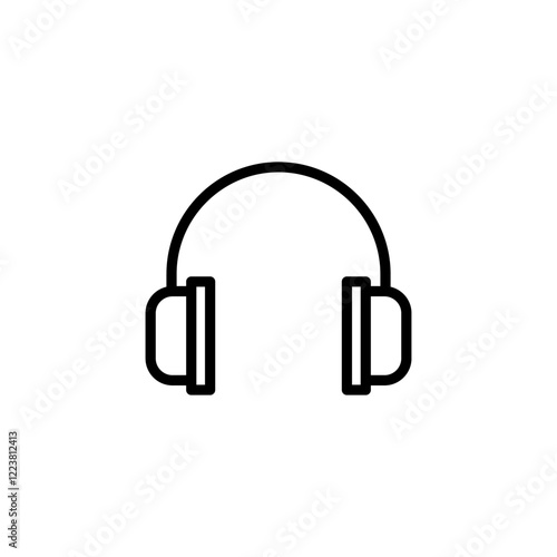 Headphone icon logo design. Headvector sign and symbol photo