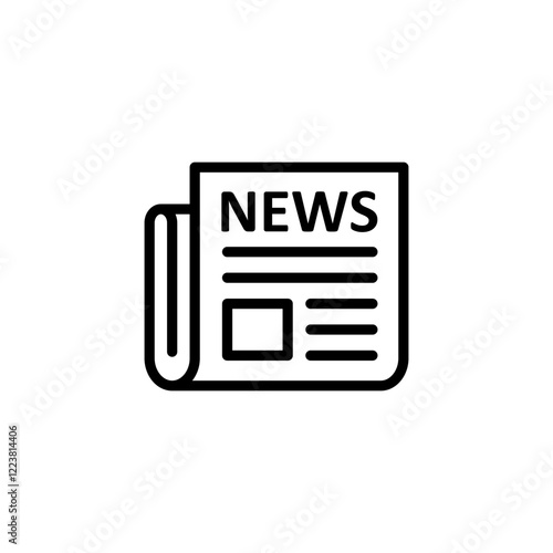 Newspaper icon logo design. news paper sign and symbolign