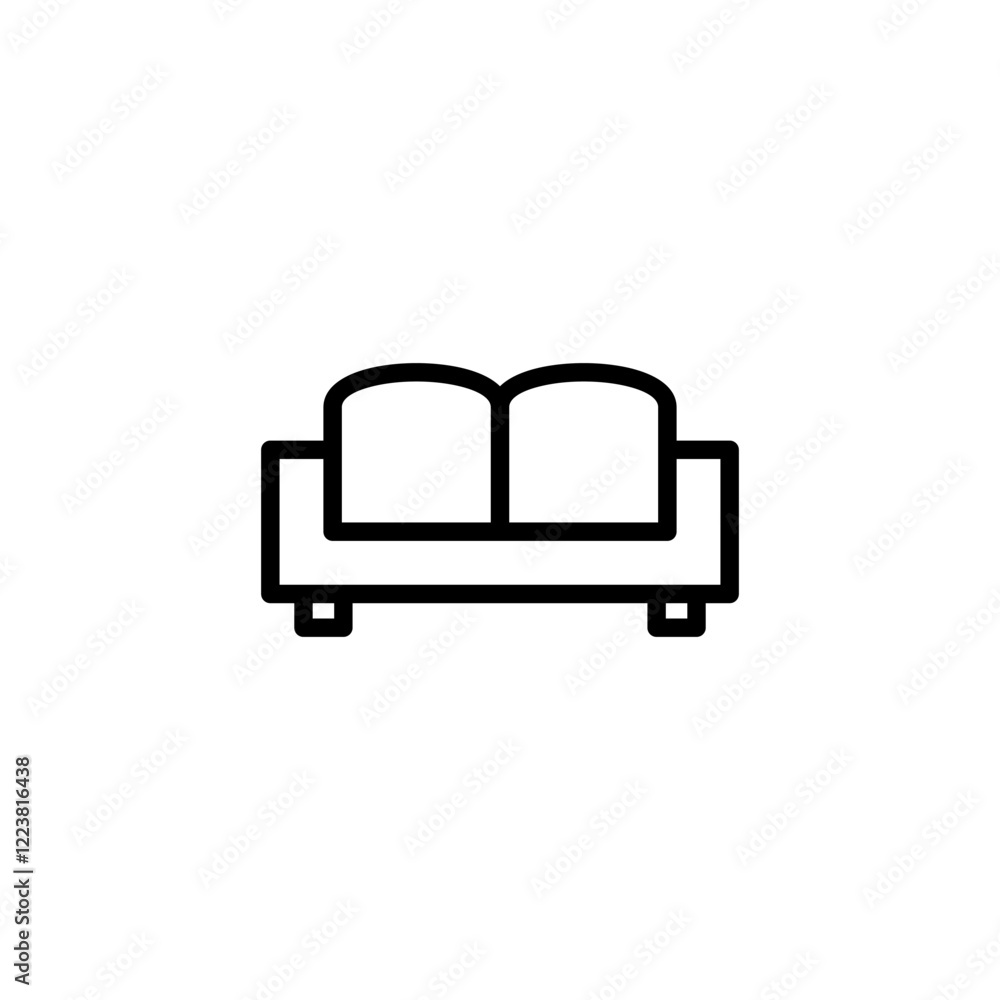 Sofa icon logo design. sofa sign and symbol. furniture icon Sofa icon logo design. sofa sign and symbol. furniture icon