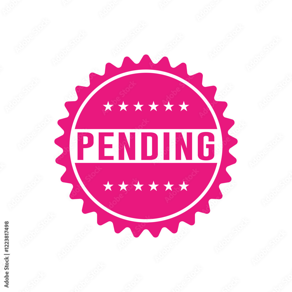 Obraz premium Pending Stamp Graphic design vector element simple and modern