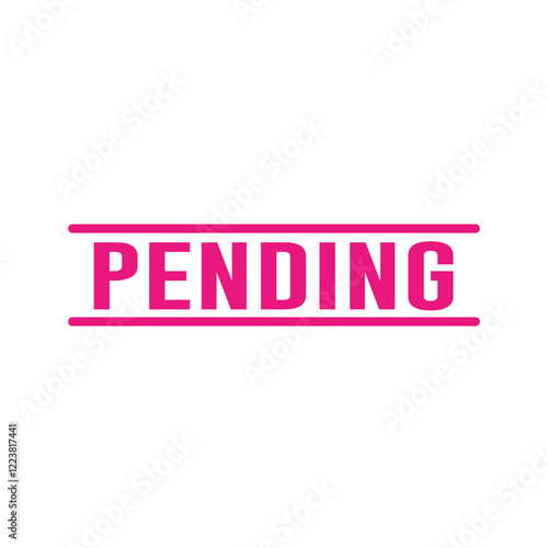 Pending Stamp Graphic design vector element simple and modern