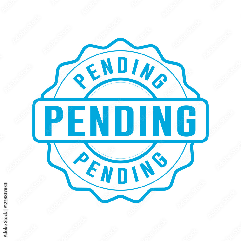 Obraz premium Pending Stamp Graphic design vector element simple and modern