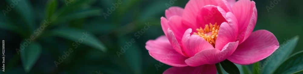 Close-up of a single peony flower, fragrant, close-up, floral details Close-up of a single peony flower, fragrant, close-up, floral details