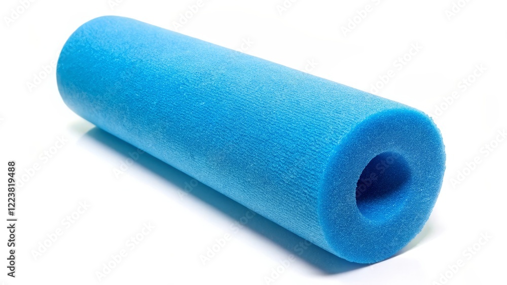 Blue Cylindrical Object with Central Bore