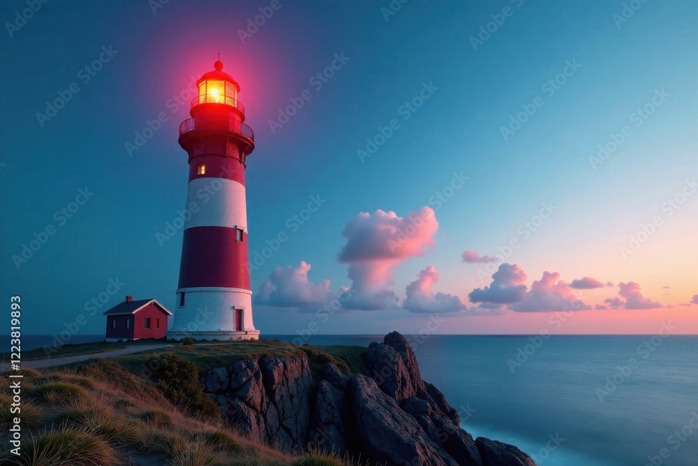 Fototapeta premium Lighthouse standing alone, lighthouse, solitude