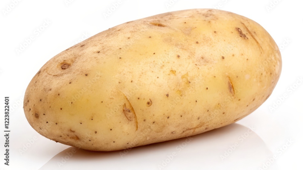 Single Potato on White Background Single Potato on White Background