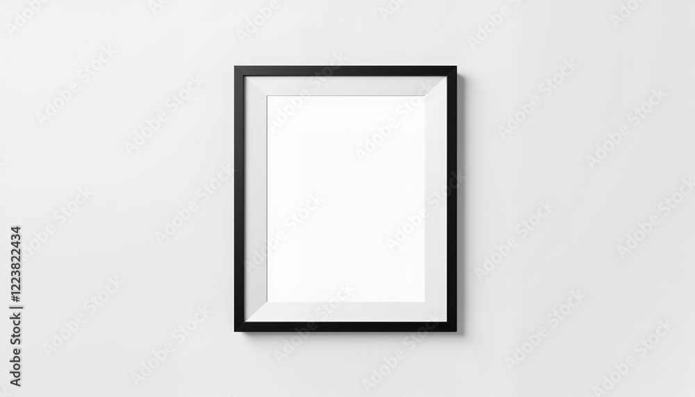 Blank picture frame on minimalistic wall Blank picture frame on minimalistic wall