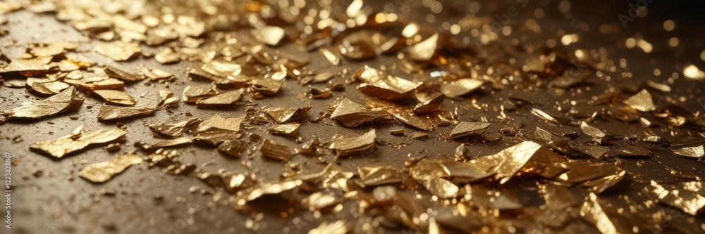 Sparkling gold foil design catching light on a textured surface, reflective, foil Sparkling gold foil design catching light on a textured surface, reflective, foil