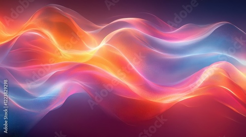 Wallpaper Mural Vibrant Abstract Digital Art with Flowing Waves and Geometric Shapes in Bright Colors for Background and Print Torontodigital.ca