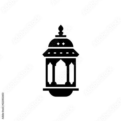 Wallpaper Mural Ornate Lantern Icon: A detailed vector icon of an elegant, ornate lantern, perfect for representing themes of light, culture, and celebration. Torontodigital.ca