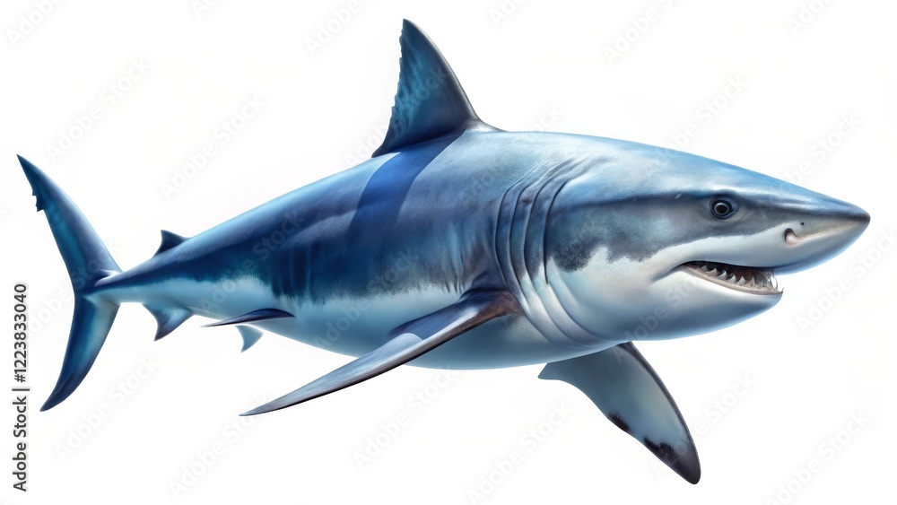 Naklejka premium Great White Shark Illustration