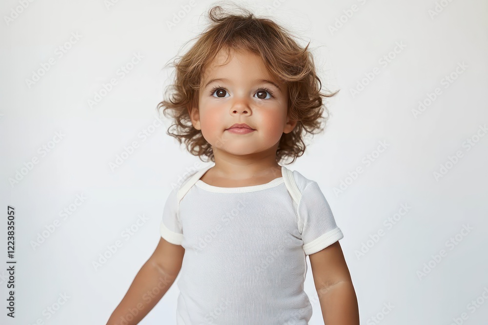 Confident Toddler Portrait with Arms Raised Against Minimal Background Capturing Joy and Innocence of Early Childhood Confident Toddler Portrait with Arms Raised Against Minimal Background Capturing Joy and Innocence of Early Childhood
