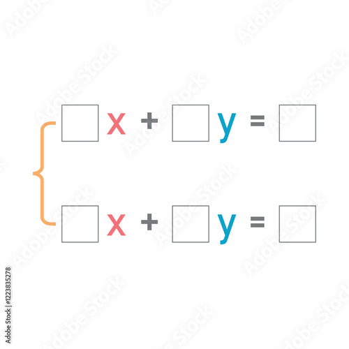 Empty system of two equations in mathematics.