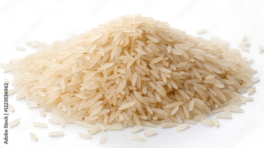 Pile of Uncooked Rice Grains Pile of Uncooked Rice Grains