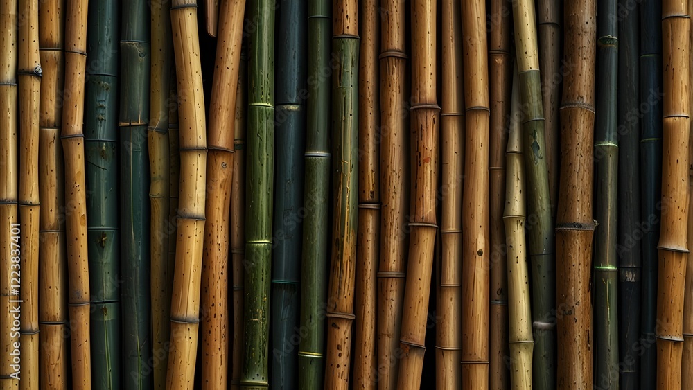 bamboo old weave wall texture beautiful pattern background. Generative AI bamboo old weave wall texture beautiful pattern background. Generative AI