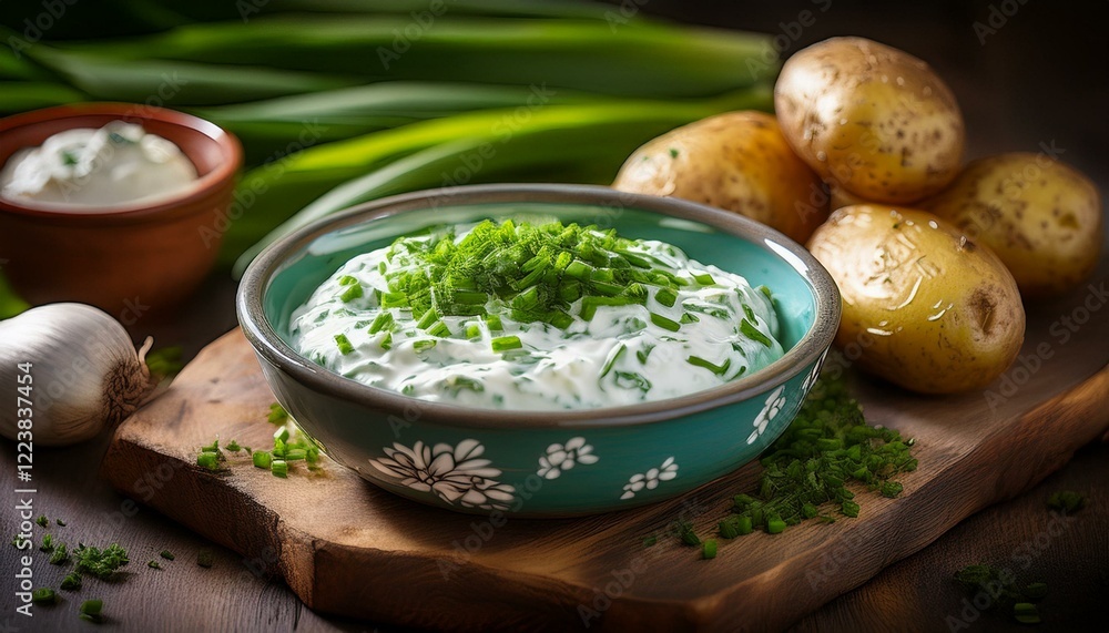 Frischer Quark mit Bärlauch Frischer Quark mit Bärlauch
