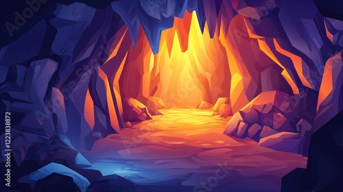 A Glowing Entrance to a Mysterious Cave