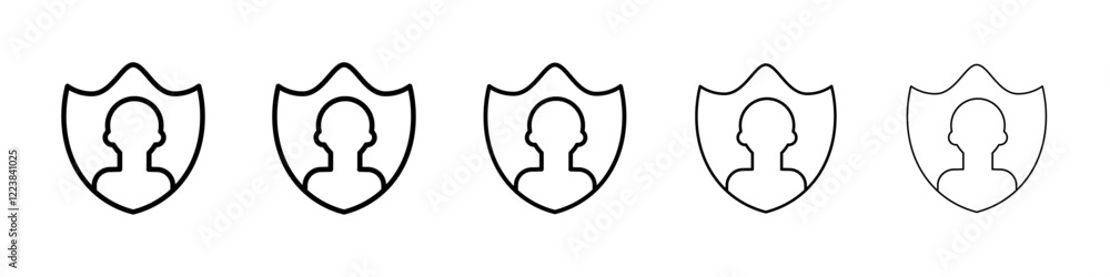Account protection icon Vector logo sign Account protection icon Vector logo sign