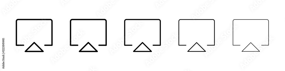 Airplay icon Vector logo sign Airplay icon Vector logo sign
