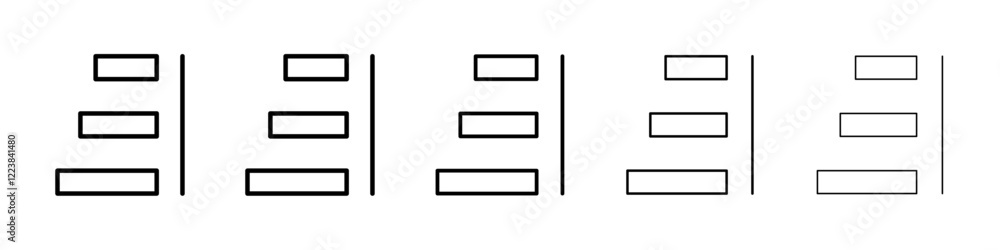Align right icon Vector logo sign Align right icon Vector logo sign