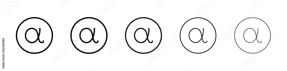 Alpha icon Vector logo sign Alpha icon Vector logo sign